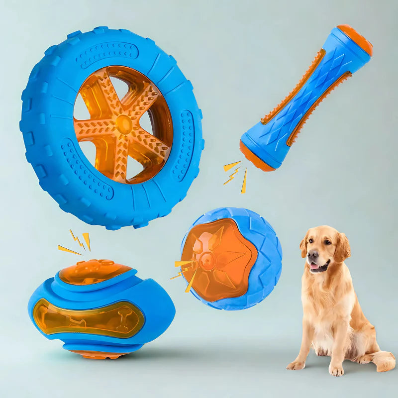 Rufus - Pack 4 juguetes Masticables Ultra Resistentes